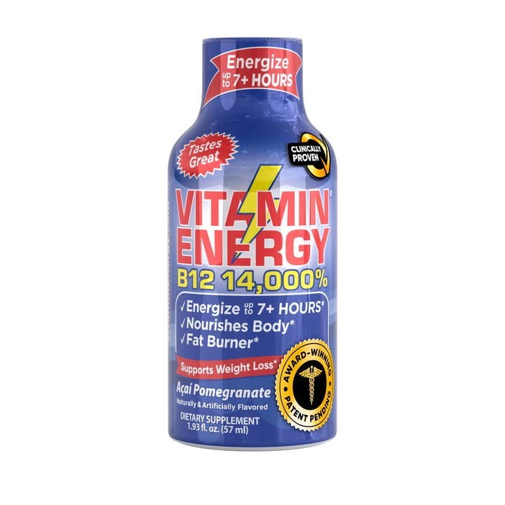 Vitamin Energy - Vendita all'ingrosso Bevande isotoniche/energetiche - Vitamin Energy® B12 14.000% Energy Shots (melograno di Acai)1