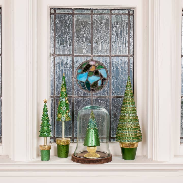 Dekorasyon Gifts Decor - Wholesale Christmas Decoration - Plain Scalloped Topiary Tree w/Star (Evergreen)1