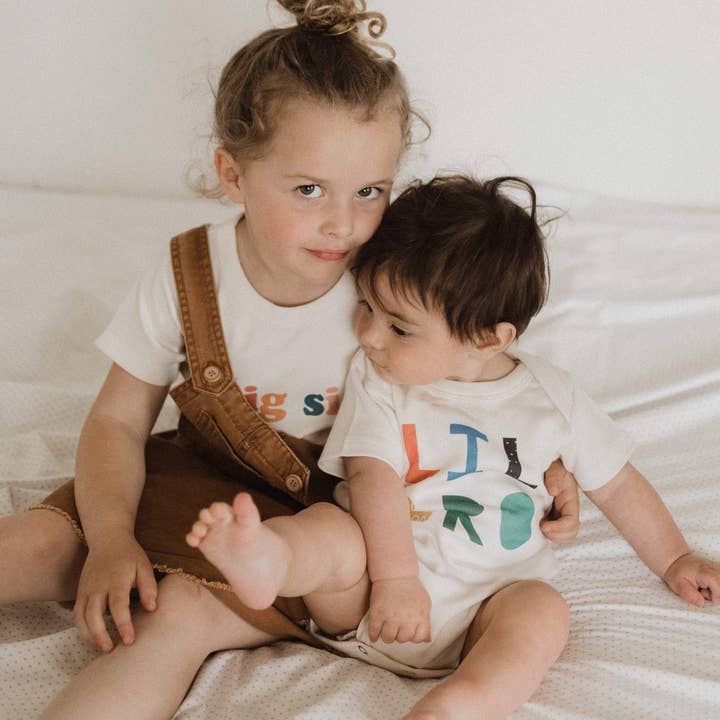 kid toddler graphic tee | big sis original for wholesale on Faire