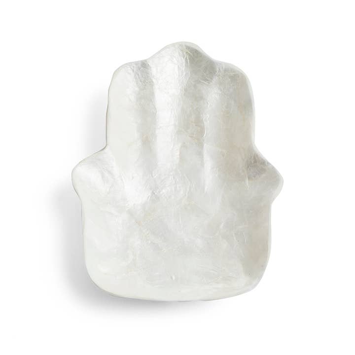 ByBazz - Wholesale Decorative Plate/Dish/Bowl - Schaaltje Schelp Capiz S Wit10