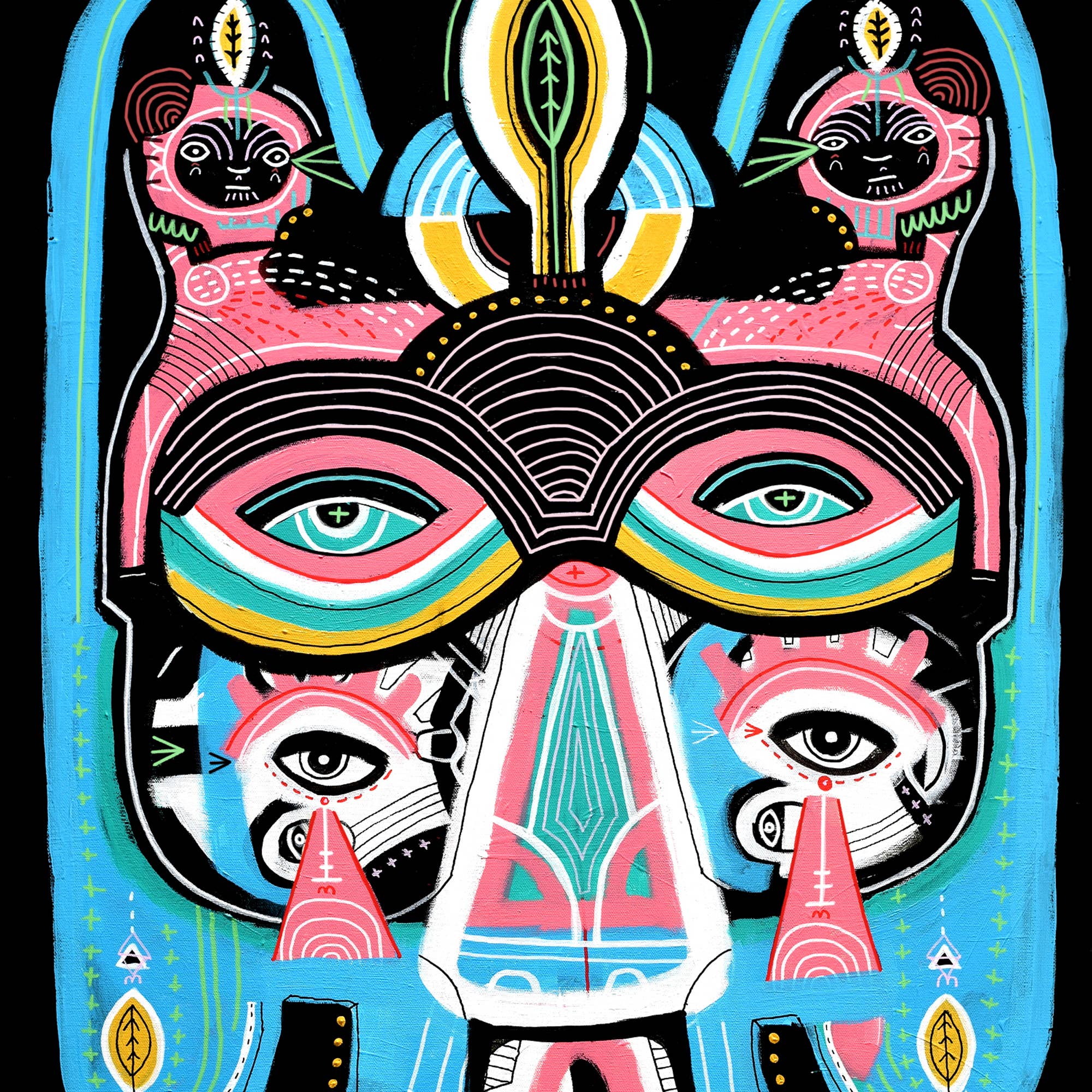 Keemo Gallery - Wholesale Art Print - Unique Modern Design Wall Art Decor Print Tribal Black 5