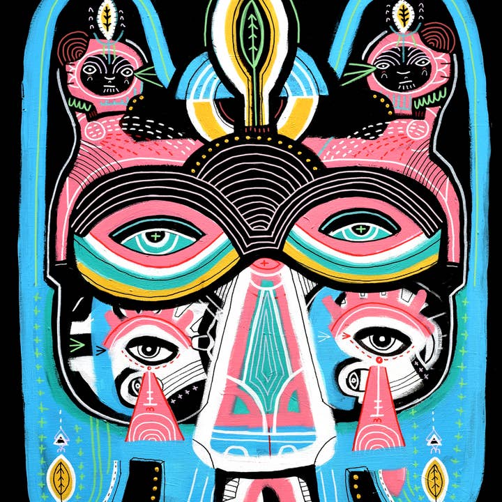 Keemo Gallery - Wholesale Art Print - Unique Modern Design Wall Art Decor Print Tribal Black 5