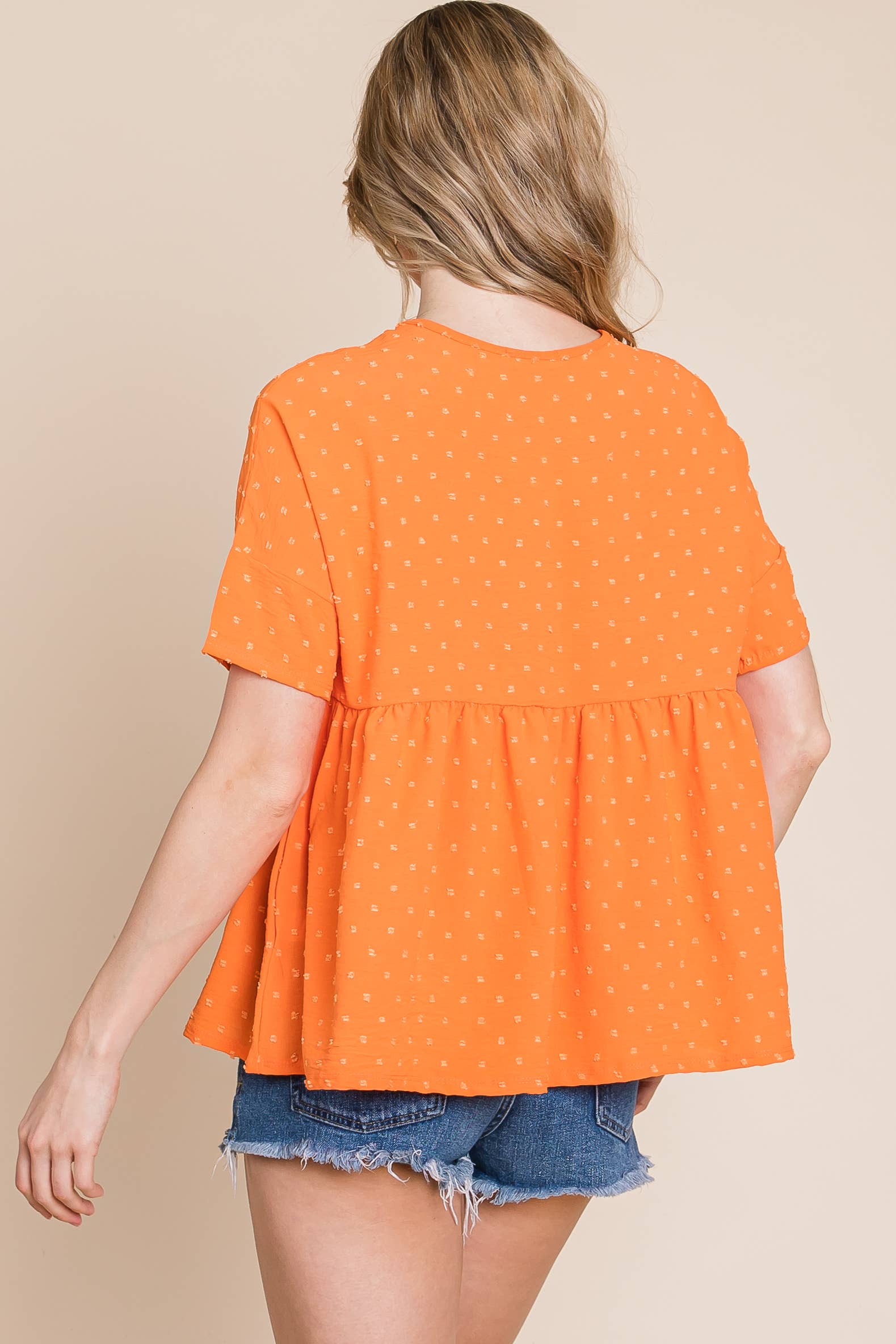 BOMBOM – Engroshandel Bluse - Dame – TA1837 TEKSTURERET PEPLUM TOP8