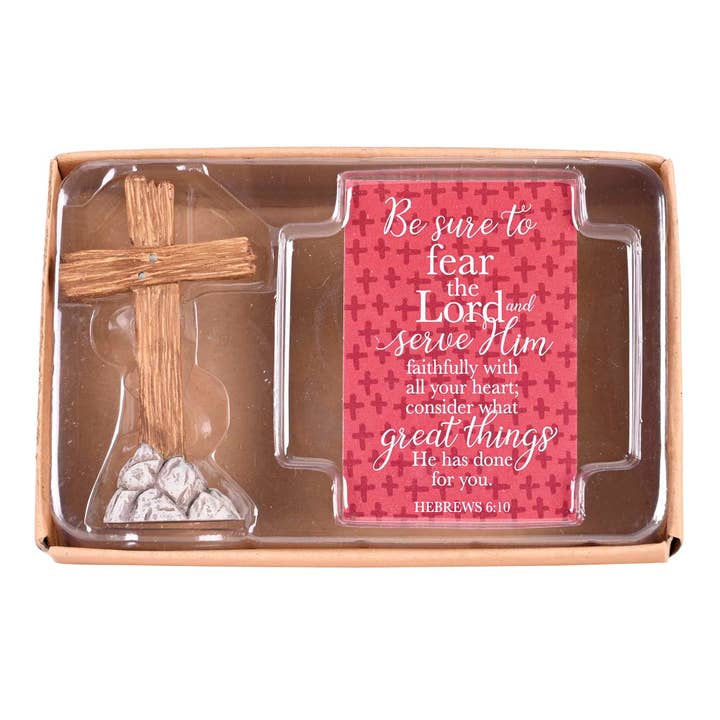 Cross And Card Serve Him Faithfully for wholesale by Dicksons