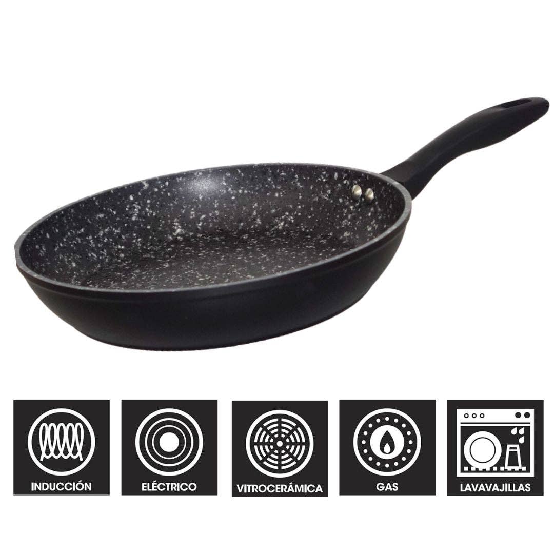 BeShoes Distribuição - Wholesale Cast Iron Skillet - Otyma Black Granite Induction Frying Pan-5605169057sp1