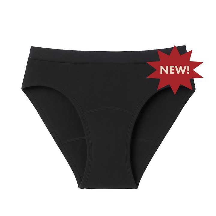 La période adolescente. Bikini en FlowStretch™ pour flux abondants - Unité en polybag individuel pour la vente par The Period Company