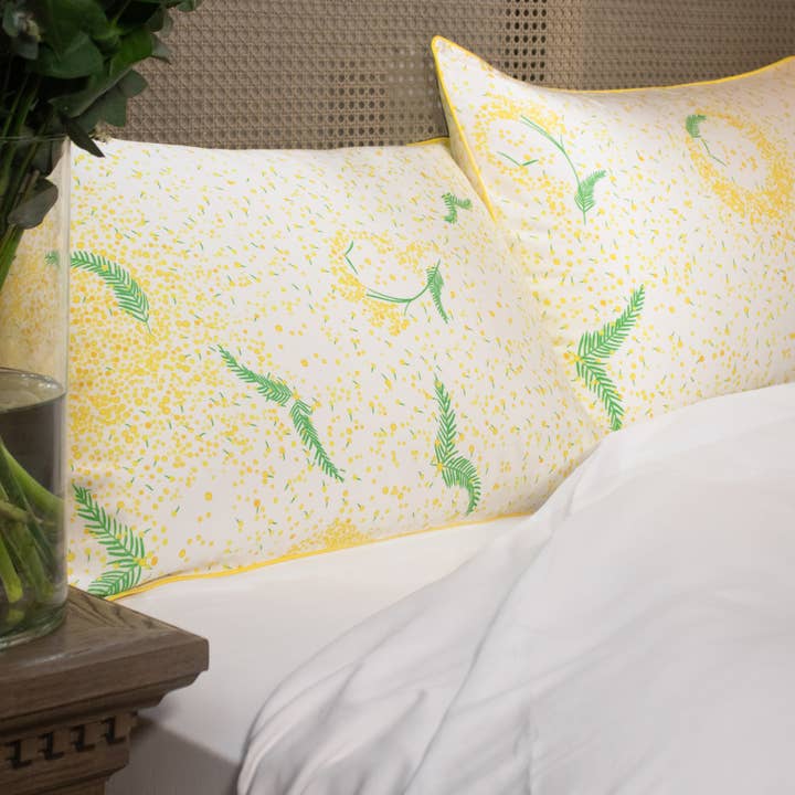 Seidenkissenbezug - Mimosa Gold für den Großhandel von PARESSE PARIS