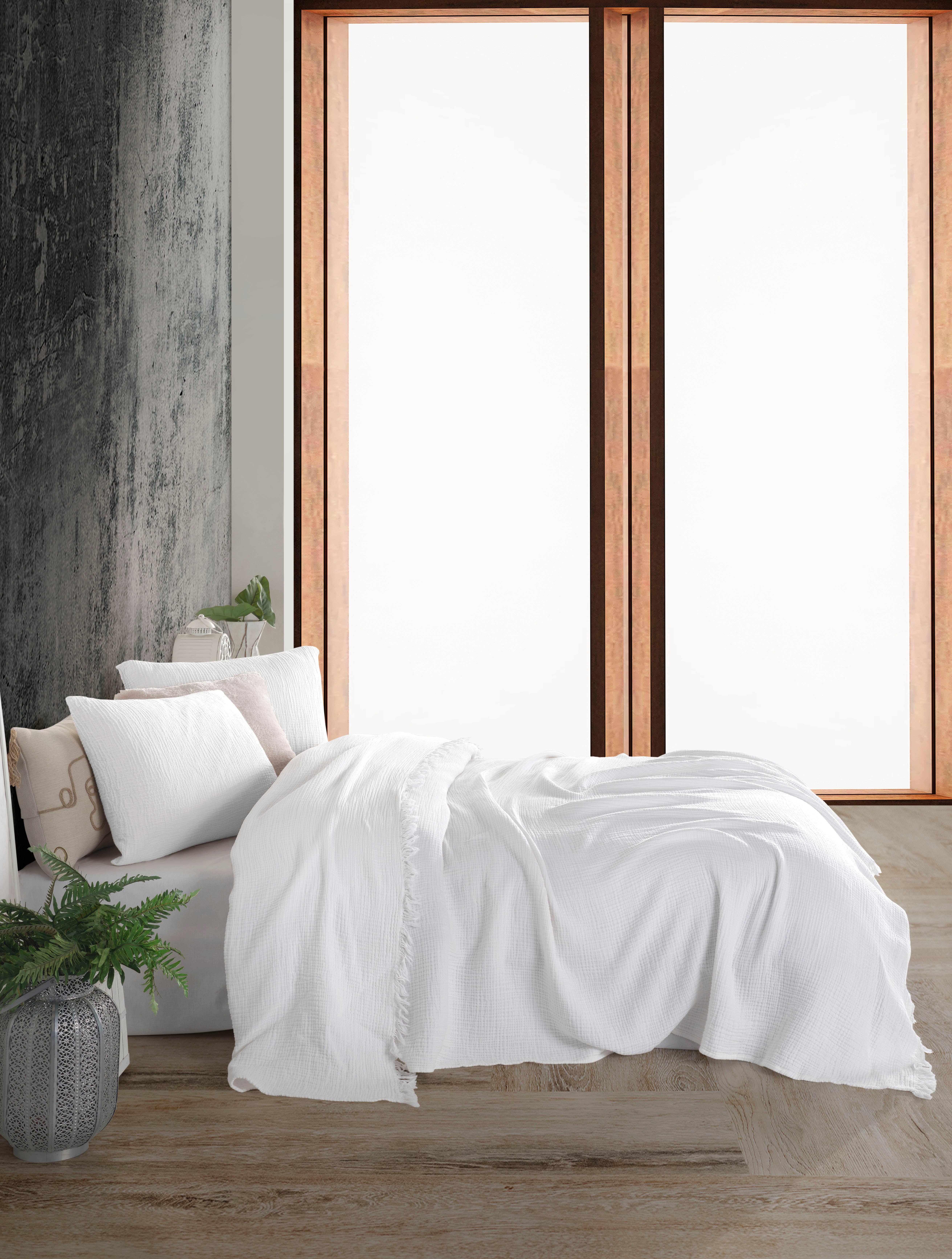 destinyhometex - Wholesale Throw Blanket - Purple color 4 layer gauze throw33