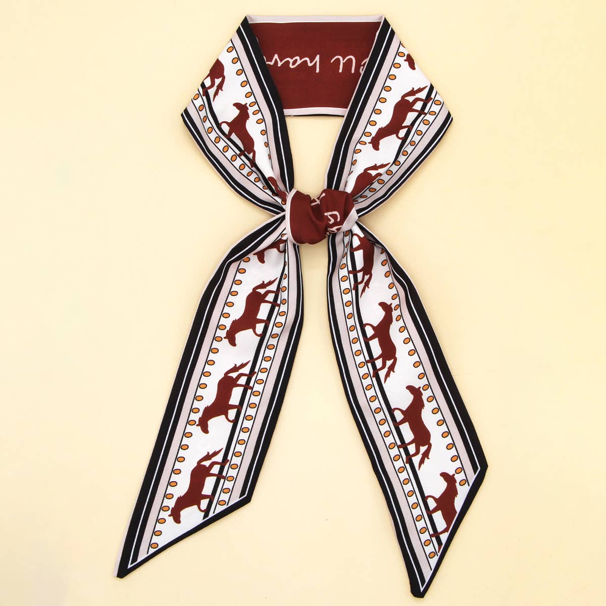 ACCITY - Wholesale Scarf - Women's - Chic Floral Letter Twilly Scarf Gift Wrap_CWASC009812