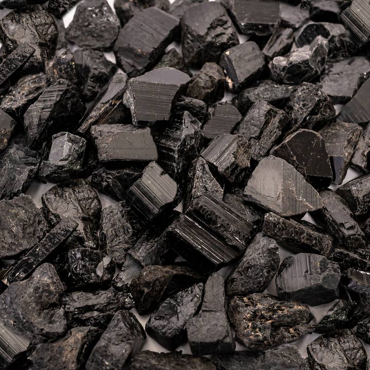 Sarimoire - Wholesale Spiritual Stone/Crystal - 1lb of Rough Natural Black Tourmaline Crystals Bulk