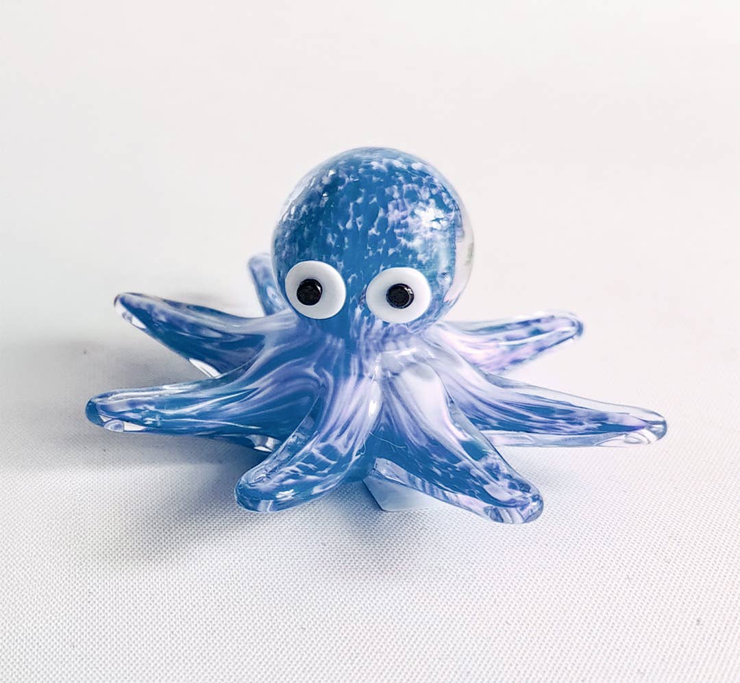 Sea Creations - Wholesale Decorative Figurine - GLASS OCTOPUS BLUE