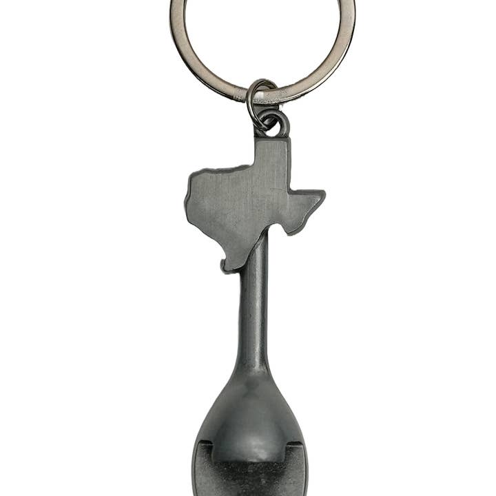 Scruffy's Ventures Inc. - Wholesale Keychain - Unisex - ATX Map Spoon Bottle Opener Keychain