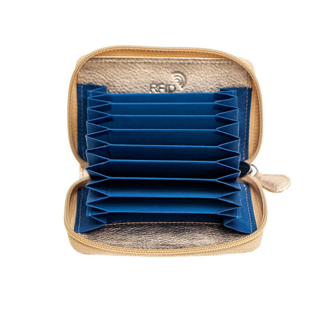 PRIMEHIDE - Wholesale Card Holder - Unisex - Concertina Leather RFID Credit Card Holder - 78052