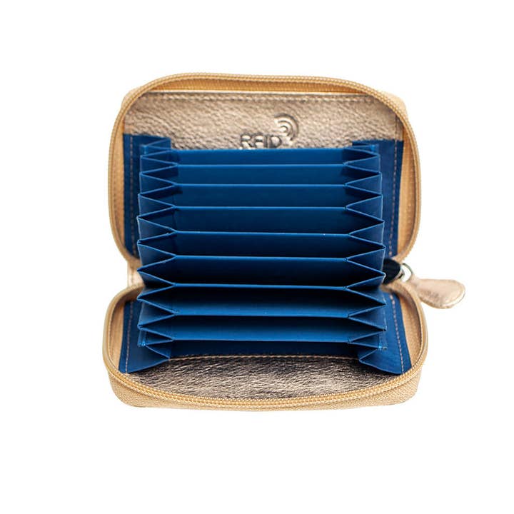 PRIMEHIDE - Wholesale Card Holder - Unisex - Concertina Leather RFID Credit Card Holder - 78052