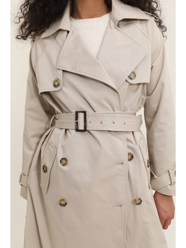 Attrait Paris - Wholesale Trench Coat - Women's - Long double-breasted trench coat6