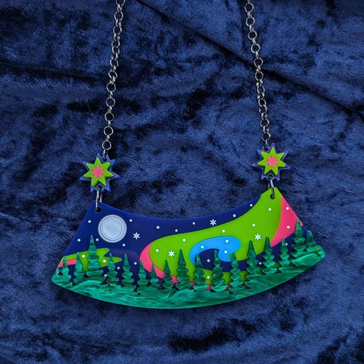 Northern Lights Statement Necklace for wholesale by Sugar and Vice