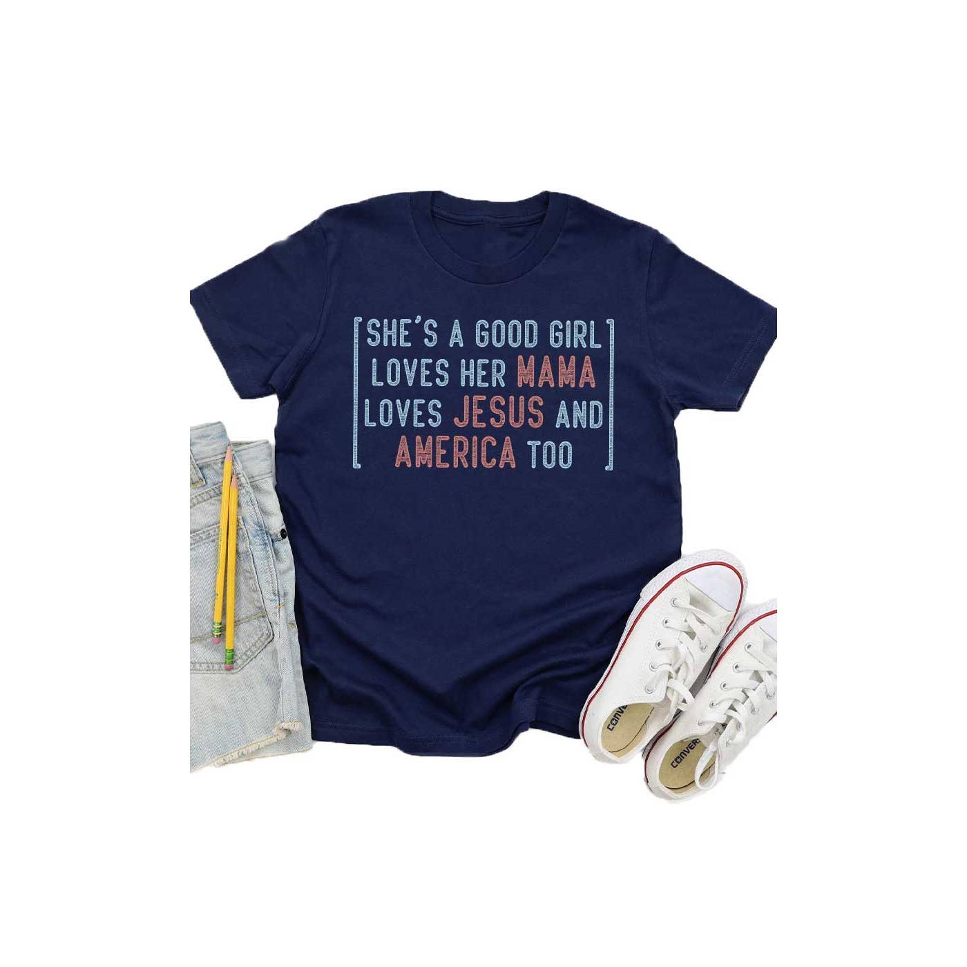 Kids By Kissed Apparel - Vente T-shirt sérigraphié – enfant - T-shirt graphique Shes a Good Girl pour enfants0