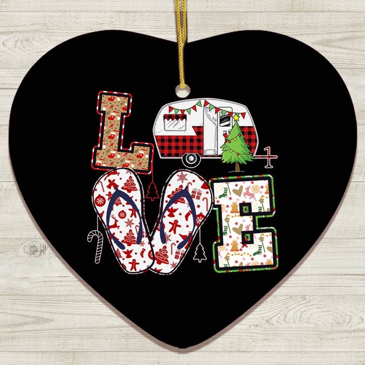 Wohnmobil Christmas Love Ornament für den Großhandel von OrnamentallyYou