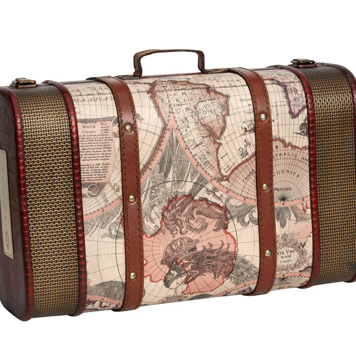 Dear Barber – wholesale Display case – Dear Barber Large Vintage Wooden Suitcase - Empty