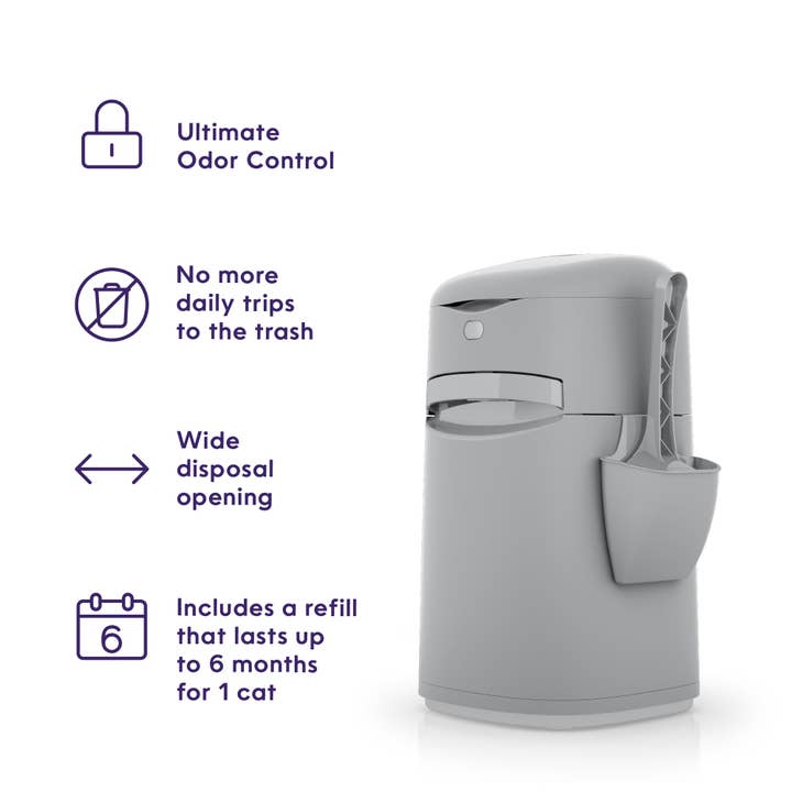 Litter Genie - Wholesale Cat Litter Box - Litter Genie Easy Roll Pail - Grey1