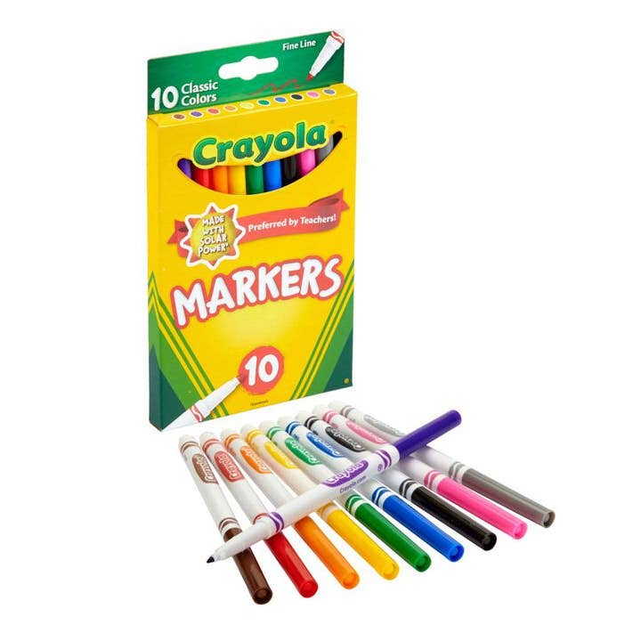 First Choice Buying - Wholesale Markers - Kids & Baby - Crayola Classic Fine Line Markers, 10 Count