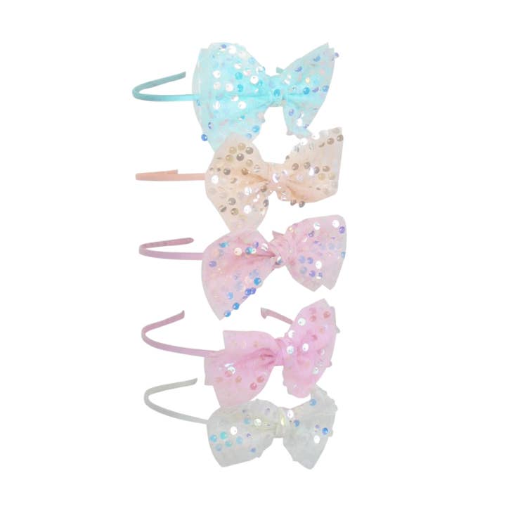 Tulle hoofdband met lovertjes voor wholesale door Bows Arts