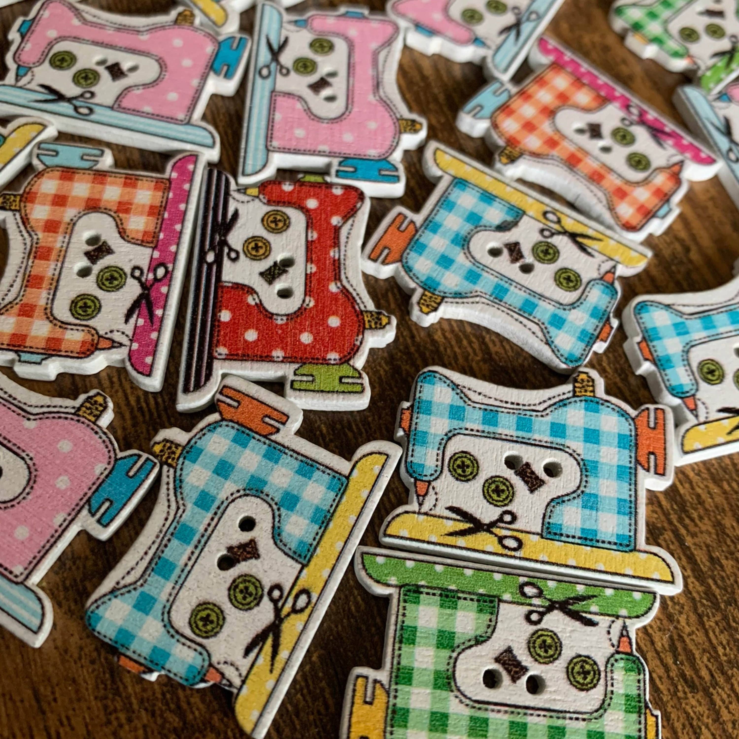 Magnifique Hearts - Vente Bouton à coudre/bouton-pression - Boutons en bois machine à coudre pour scrapbooking et loisirs créatifs4