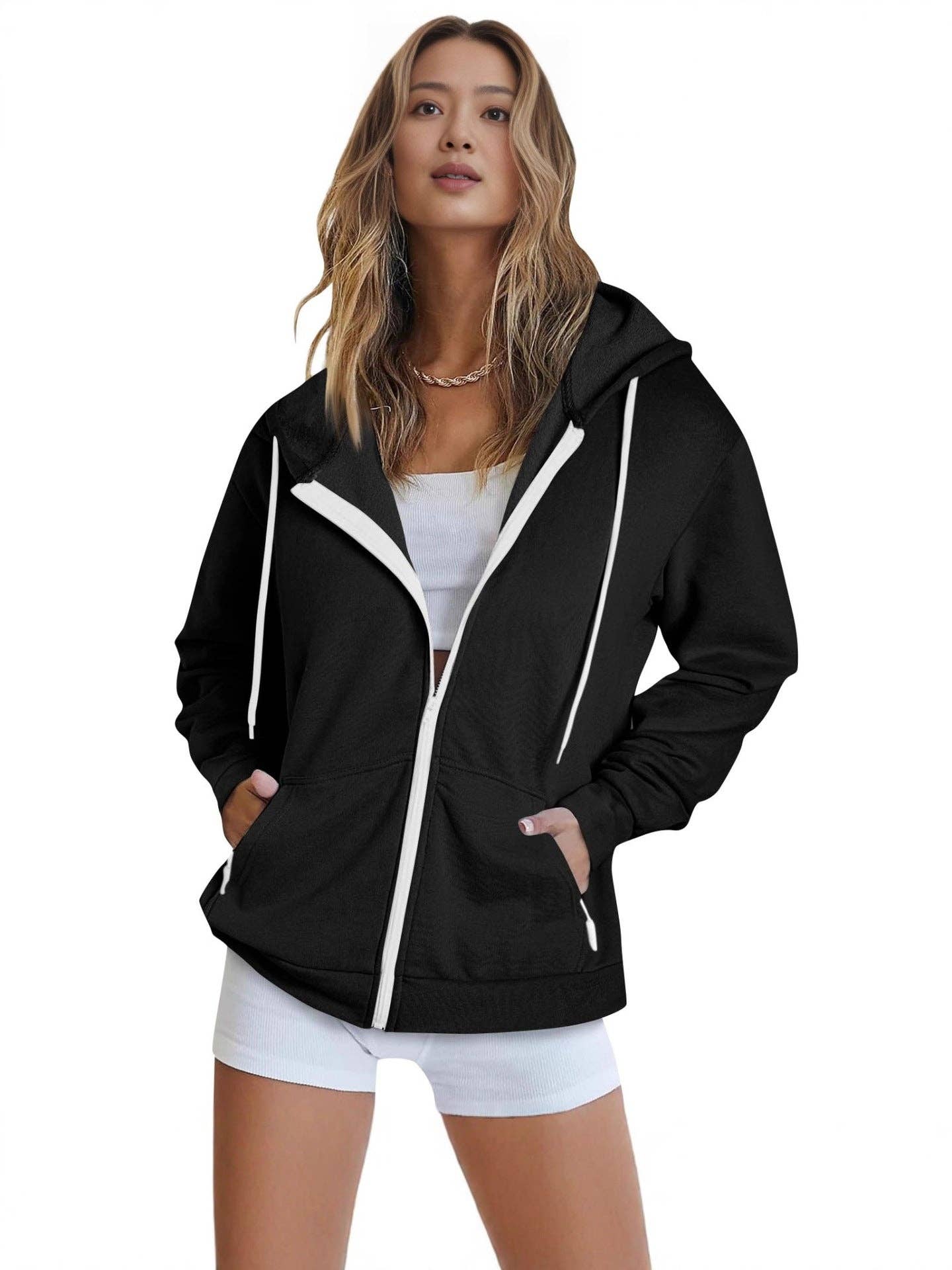 SALINA TRADING INC - Wholesale Hoodie - Women's - Unisex Hooded Zipper Jacket Casual Sports Hoodie20