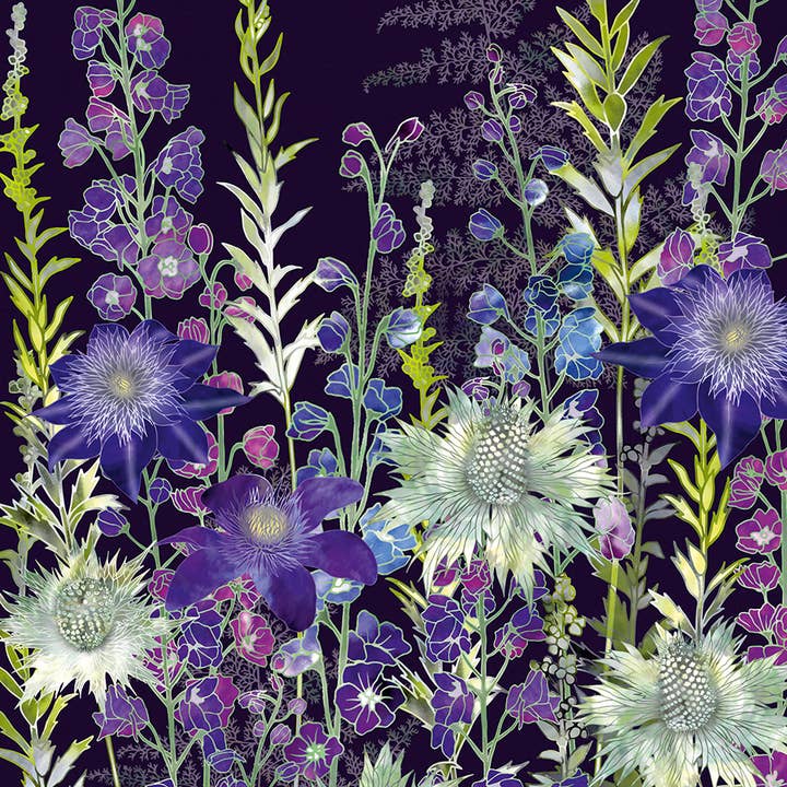 Carte de vœux Jardin Violet pour la vente par Natural Partners Limited