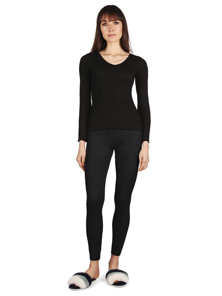 Pointelle Rib Seamless Long Sleeve Top for wholesale by Infinity Classics International Inc.