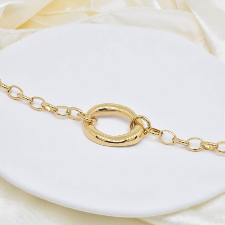 Pulseira de elos em aço inoxidável - BR210295 por atacado de Kapyco