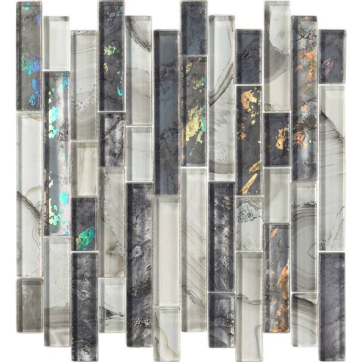 Thomas Avenue Ceramics - Wholesale Wall Tile - 12"x12" Random Linear Glass Mosaic Tile1