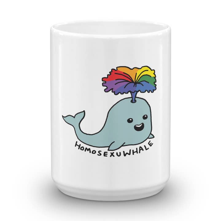Punny LGBT Homosexu-Whale Mug | Gay Pride | LGBTQ for wholesale by Sesame But Different
