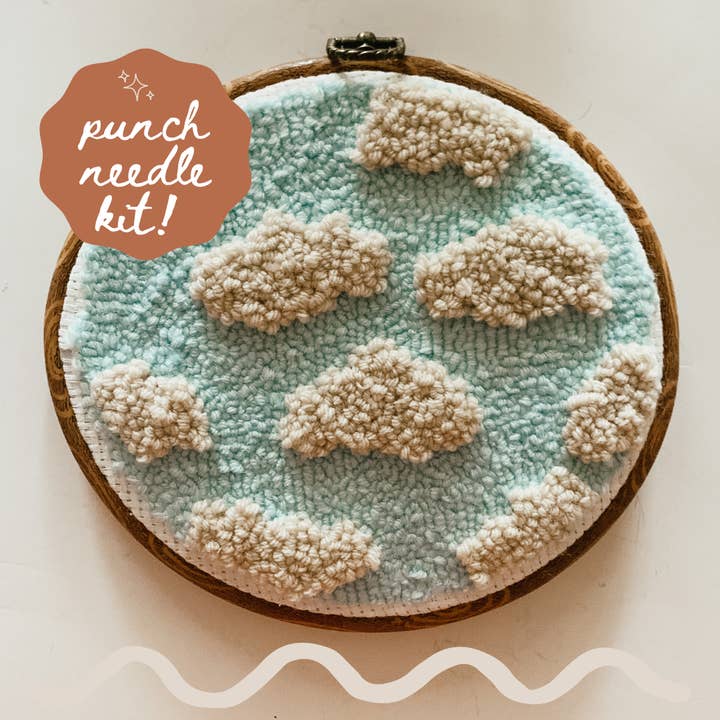Cloud Beginner DIY Punch Needle Kit  for wholesale by Homebody DIY