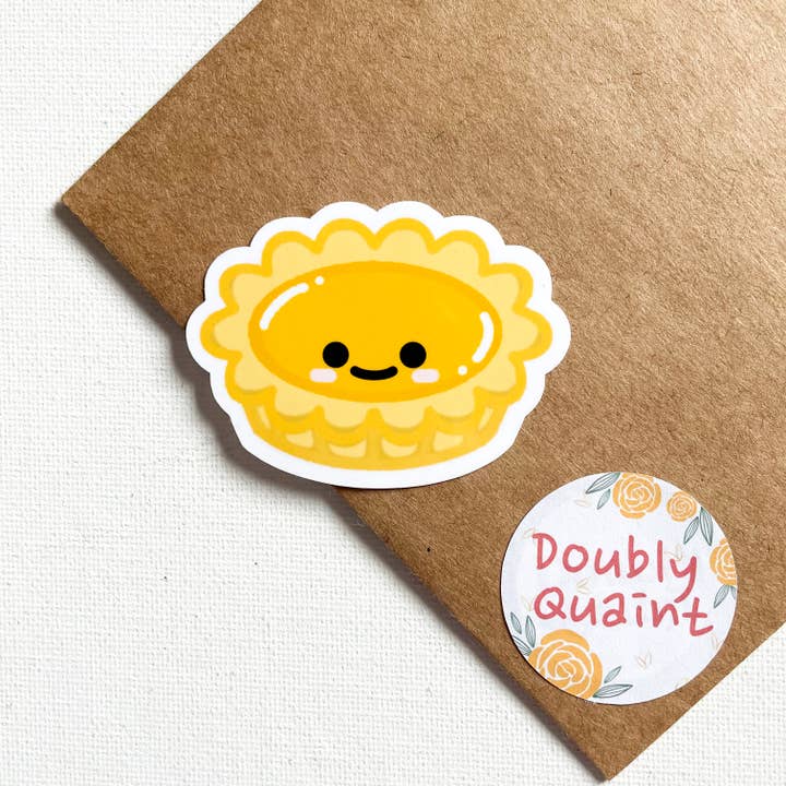 Autocollant en vinyle Taiwanese Egg Tart pour la vente par Doubly Quaint