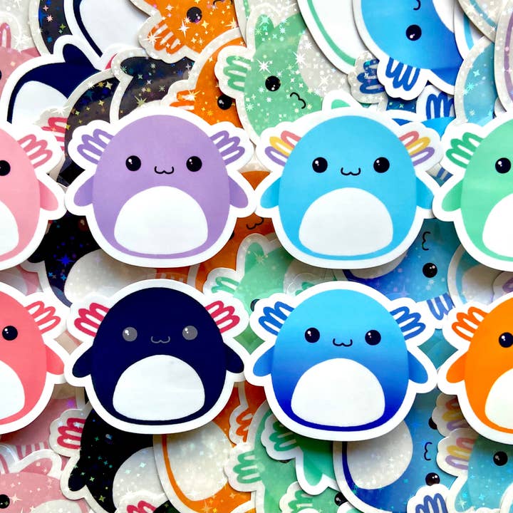 Adesivos Axolotl Squishmallow por atacado de Hollandaize Art