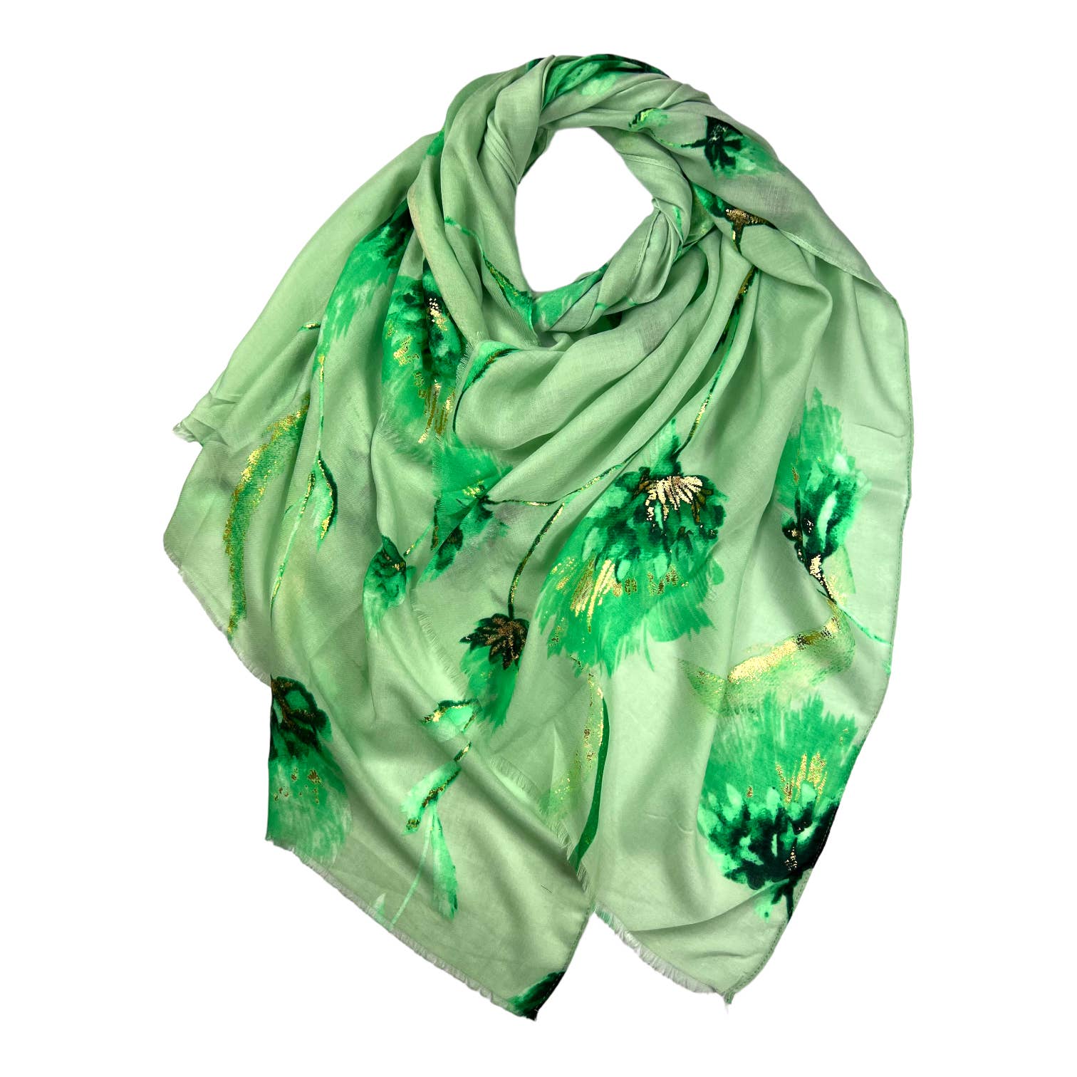 London Scarves - Wholesale Scarf - Women's - Dusty miller flower print on medium weight scarf29