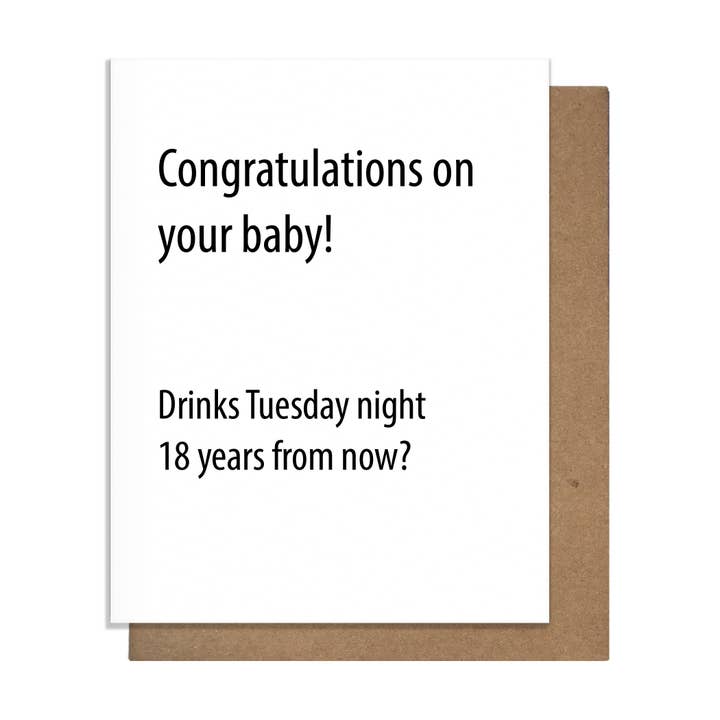 Baby Drinks - Baby Card for wholesale by Pretty Alright Goods