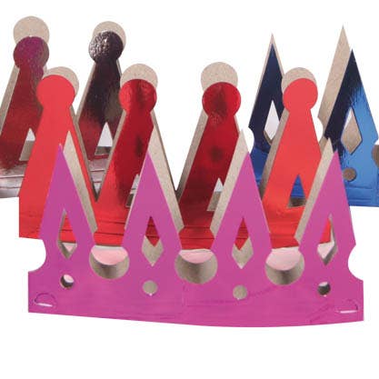 Couronnes colorées assorties - lot de 6 pièces pour la vente par Folat BV