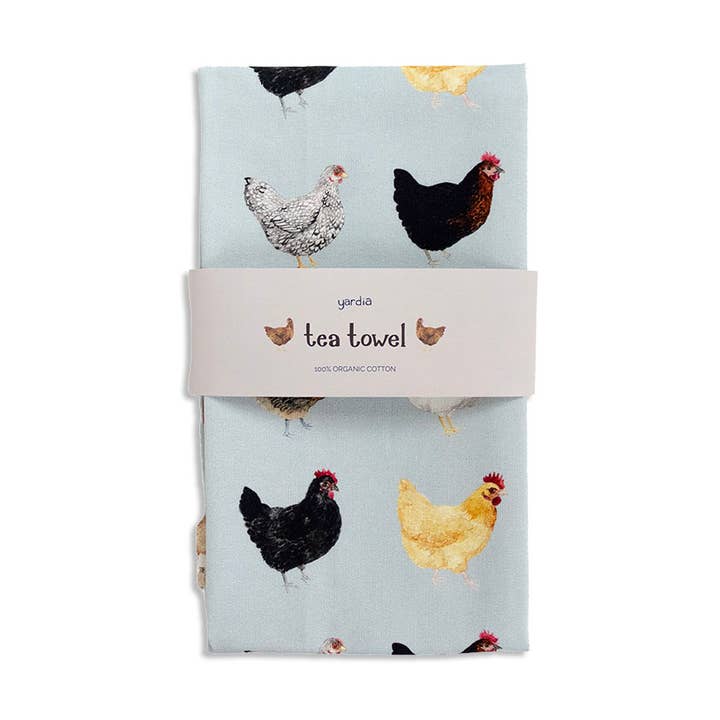 Yardia - Wholesale Tea Towel - Chicken Tea Towel - Organic Cotton Kitchen Towel0