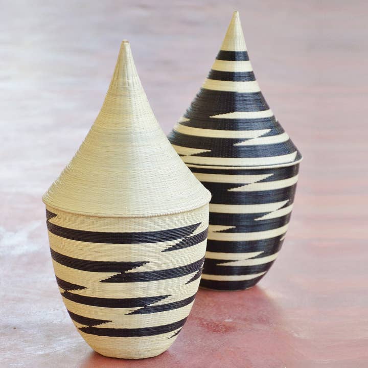 Villages Wholesale - Wholesale Basket - Traditional Rwandan Peace Basket (2 Patterns)3