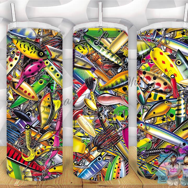 Fishing Lures Tumbler for wholesale by FloBama Girls Wholesale