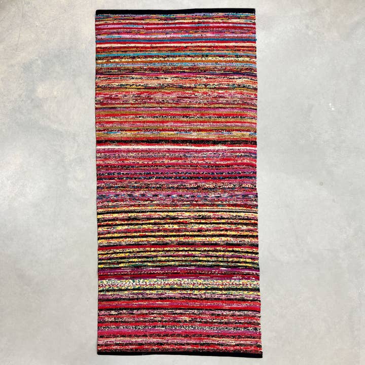 Tapis et coureurs en sari recyclé pour la vente par Mondo Trading Company