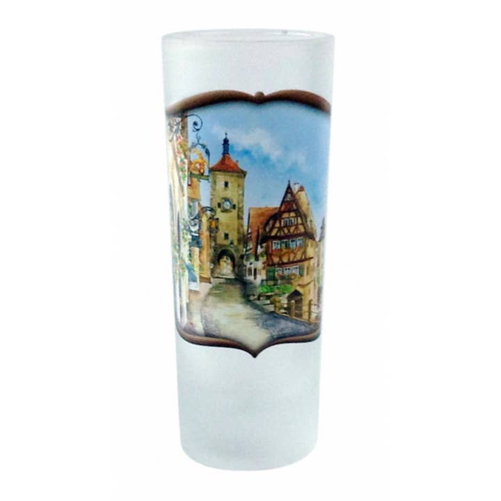 German Glass Oktoberfest Shooter Village Dancers for wholesale by European Heritage Gifts