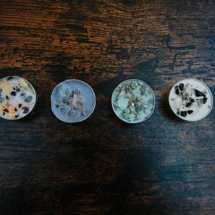 Lunar Woods Apothecary - Wholesale Tea Light Candles - Solstice Tealight Candle Set – Self-Love, Healing, Calming, Stress-Relief2