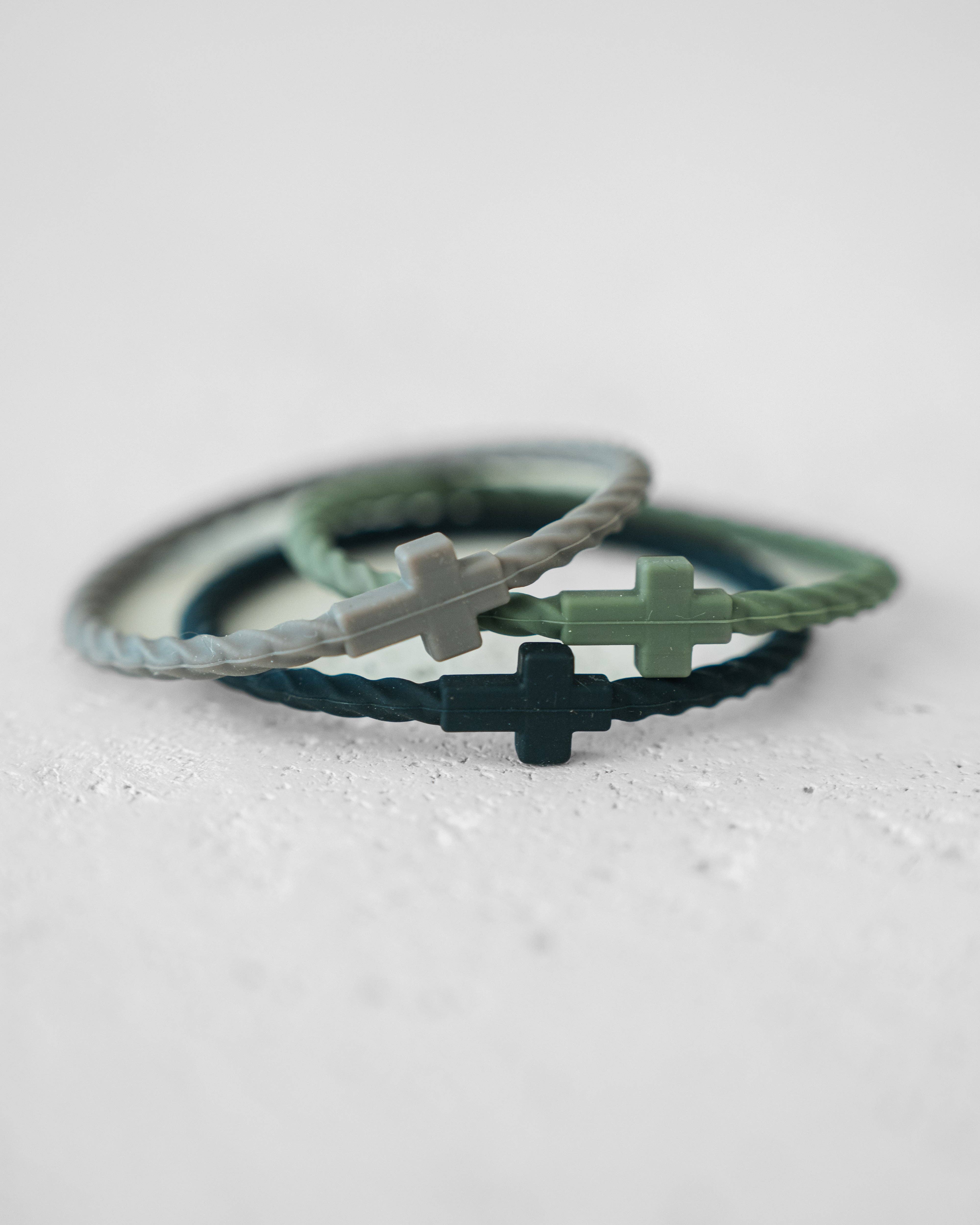 In God We Must - Wholesale Jewelry Set - Infinity Cross Bracelets- Forest1