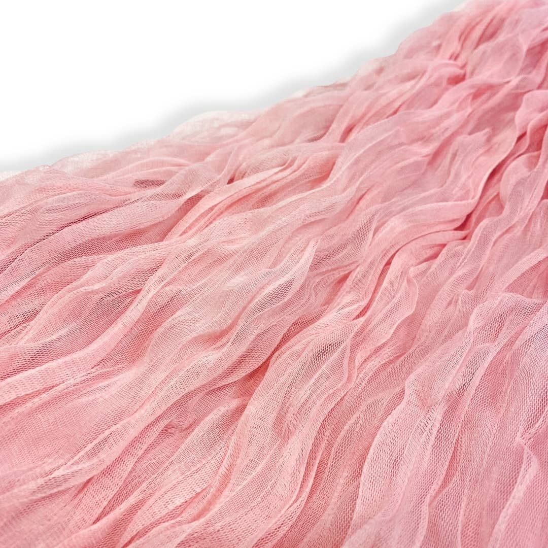 Pink 17065 Wavy Mesh Midi Skirt for wholesale on Faire2