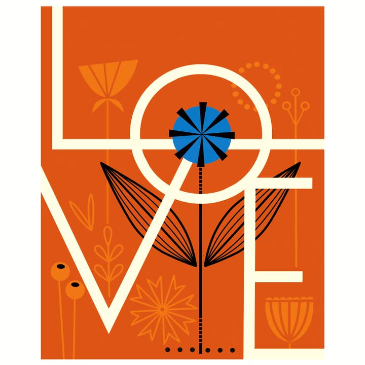 Love Art Print - Dark Version for wholesale by Amber Leaders Designs