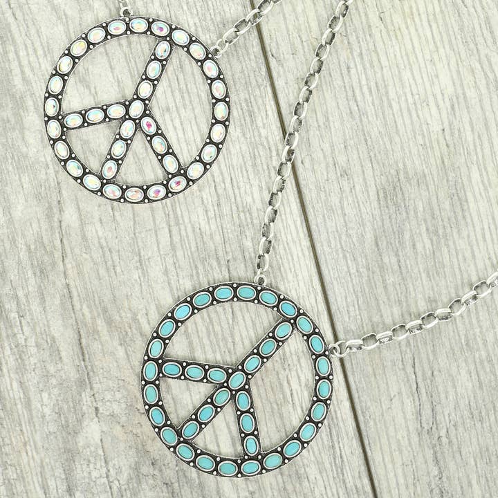 Western Peace Sign Pendant Necklace and other Purchase Wholesale matinee. Free Returns & Net 60 Terms on Faire trending on Faire.
