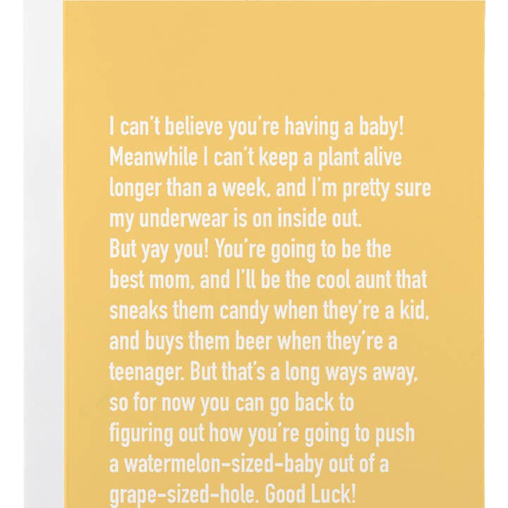 Baby Shower - Biglietto Chatty Cathy per la vendita all'ingrosso da parte di Classy Cards Creative